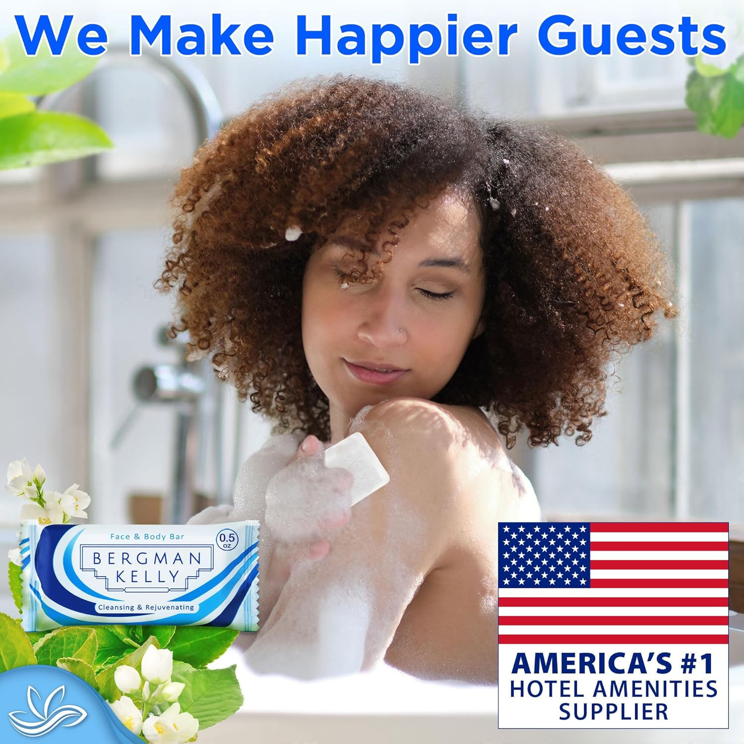 – Hotel Soap Bars – White Tea, 0.5 Oz, 100 PK – Travel Size Luxur