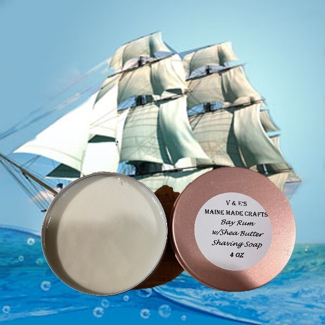 Glycerin shaving soap – Bay Rum with Shea Butter