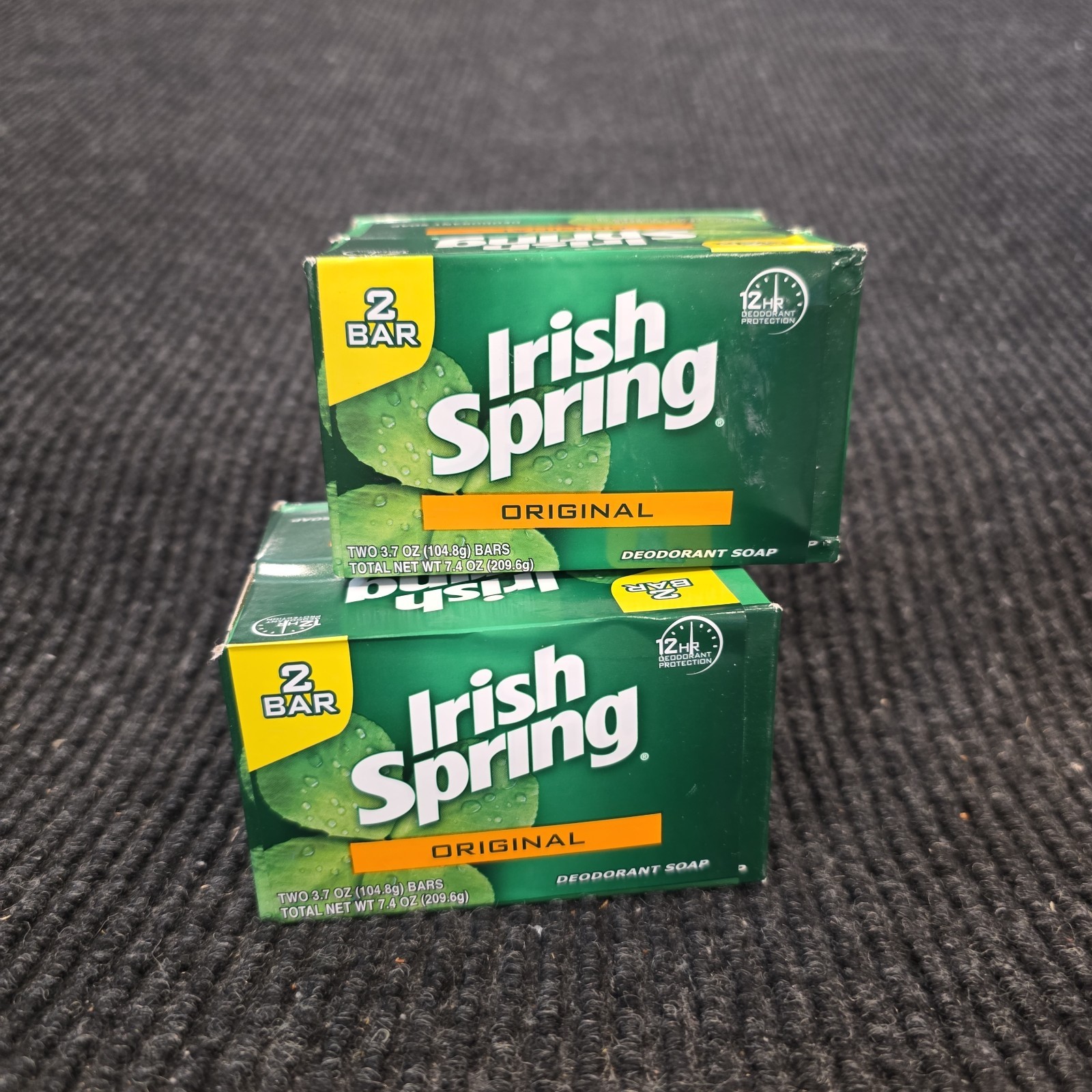 Original Irish Spring Deodorant Soap 4 Bars 3.7 oz No Flaxseed Oil New Sealed