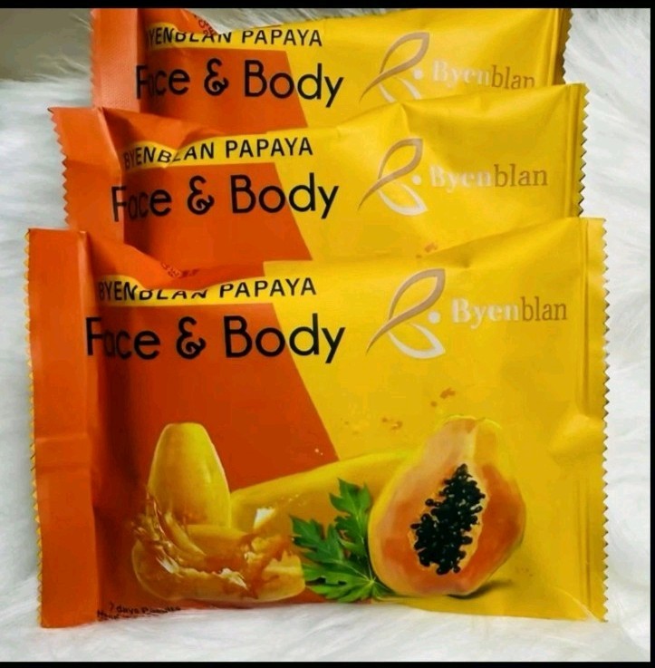 Byenblan 3PCS Papaya Face&Body Bar Soap LRG 70Z Brightening SkinCare UNISEX NEW