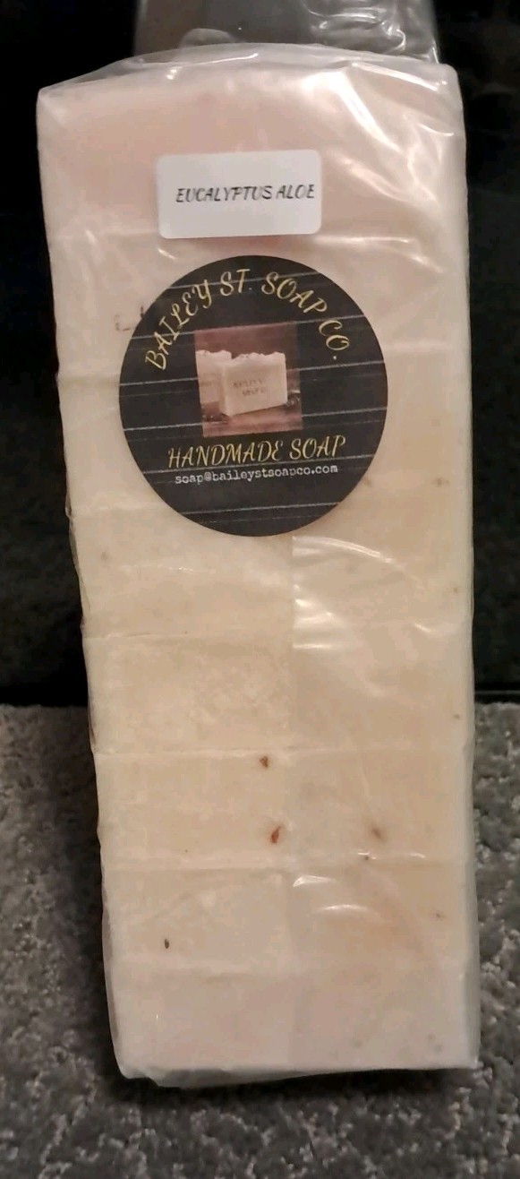 Eucalyptus Aloe Handmade soap loaf precut 9 Bars