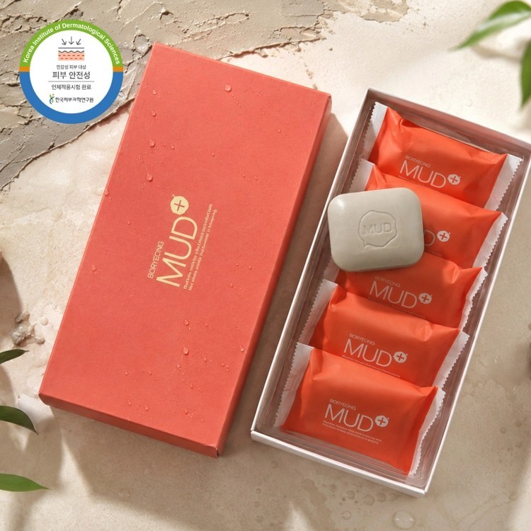 Boryeong Mud Soap Natural Mineral Pore Care Deep Cleansing K-Beauty Skincare