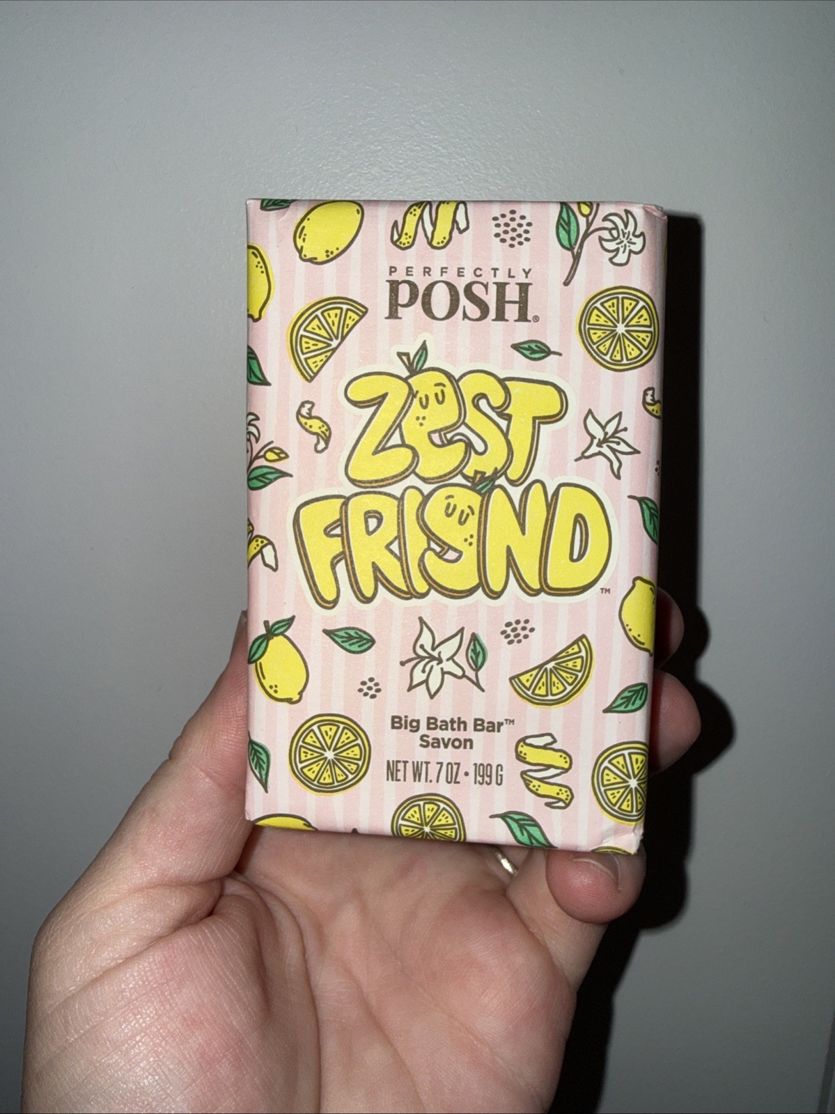Perfectly Posh ZEST FRIEND Big Bath Bar Soap *SEALED* Citrus Ginger New