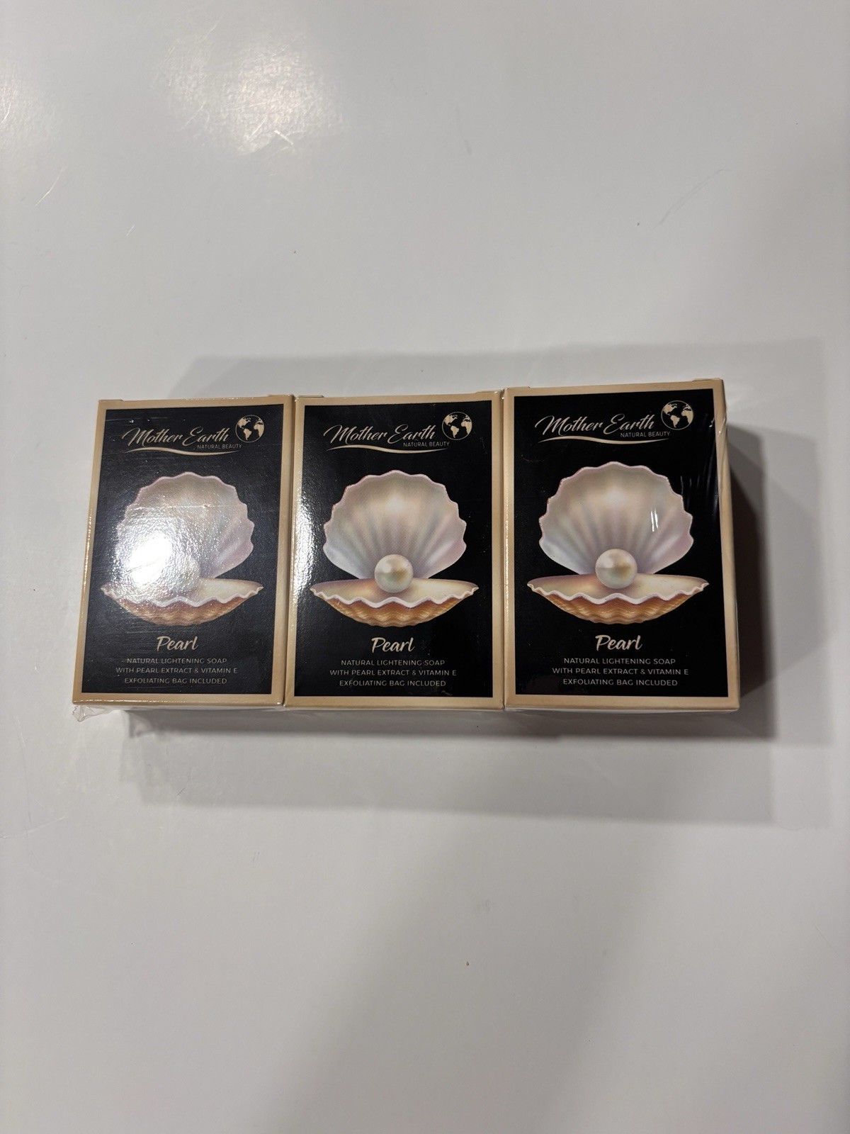 Mother Earth Natural Beauty Pearl Natural Lightening Soap. Lot of 3(box)