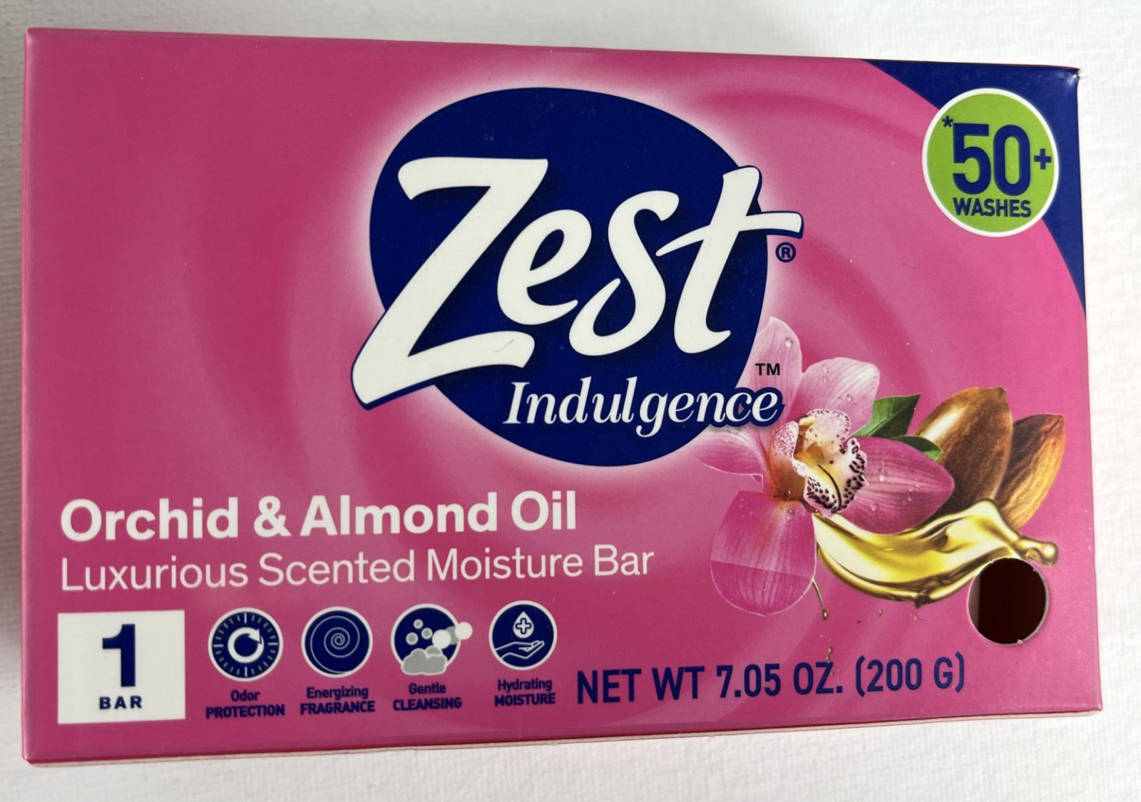 Zest Indulgence Orchid & Almond Oil Bar Soap 7.05oz Moisture Bars Lot of 3