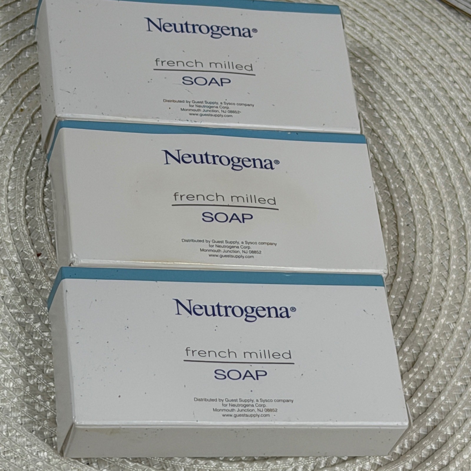 Neutrogena French Milled Soap Bar Lot of 3 Individually Boxed Travel Guest Size