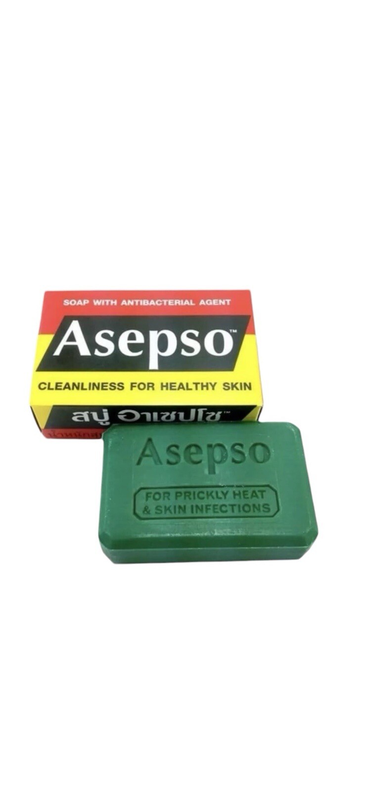Asepso Antibacterial Bar Soap, Original Scent, 6 Pack, 80g/2.8 oz Each