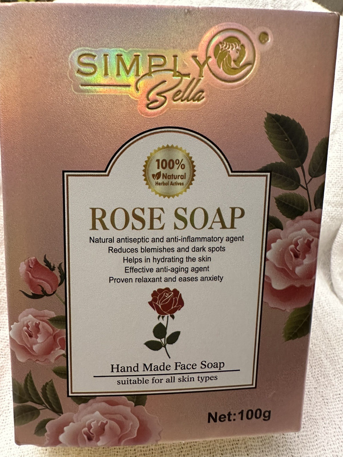 Simply Bella ROSE SOAP Natural antiseptic and anti-inflammatory, blemishes