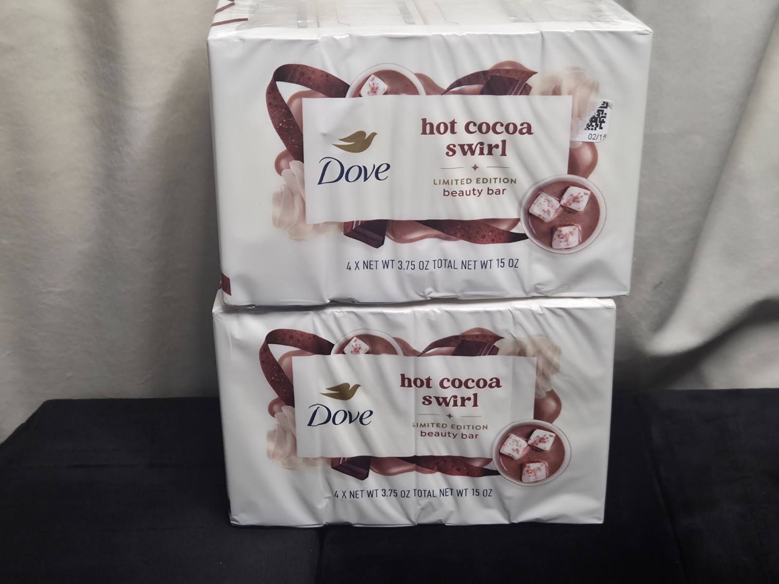 Dove Limited Edition Hot Cocoa Swirl Beauty Bar Soap 3.75 oz 8 Bars Total