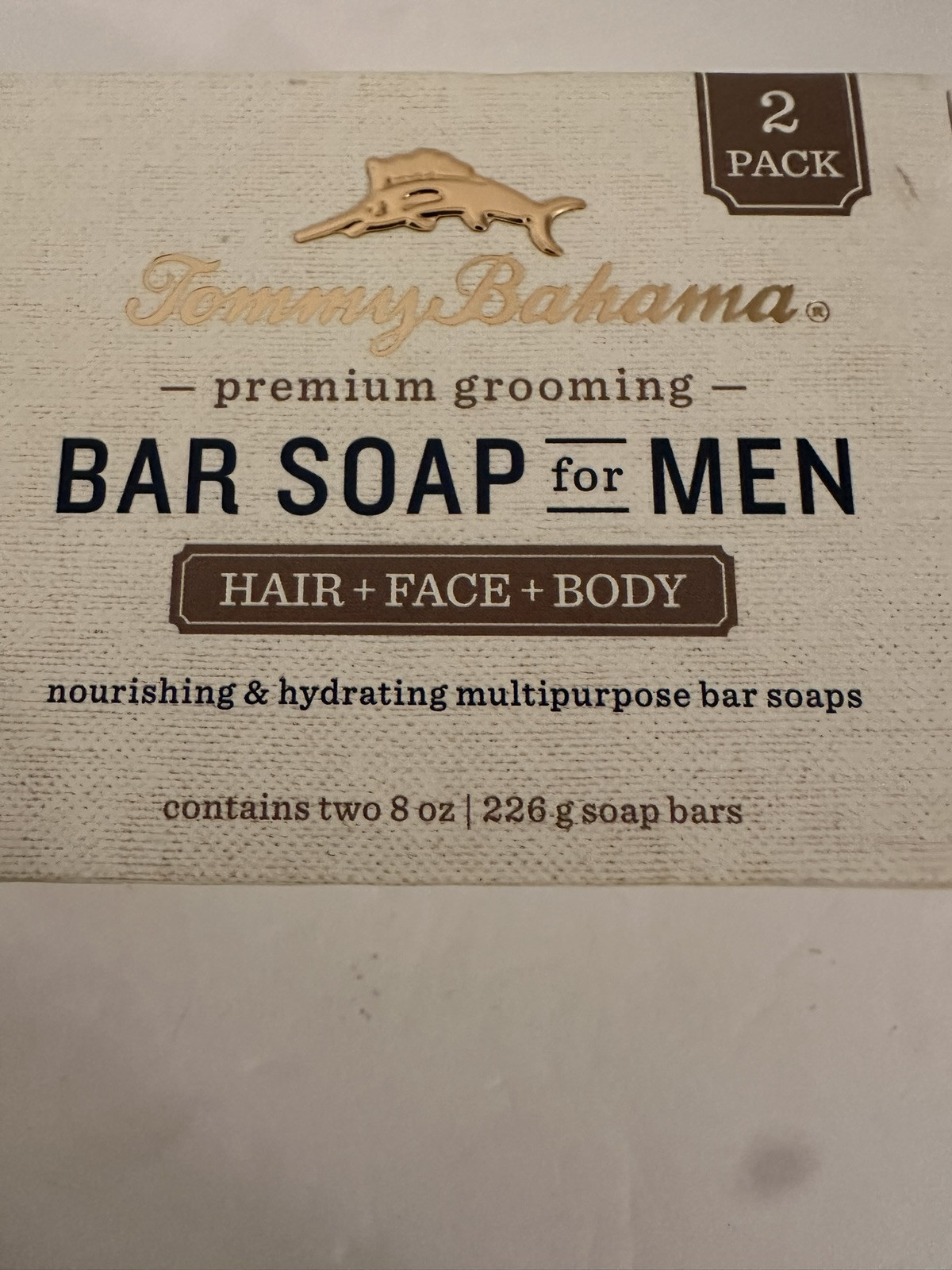 New Tommy Bahama Premium Hair Face Body Bar Soap Duo 2-Pack Gift Set -Sea & Surf