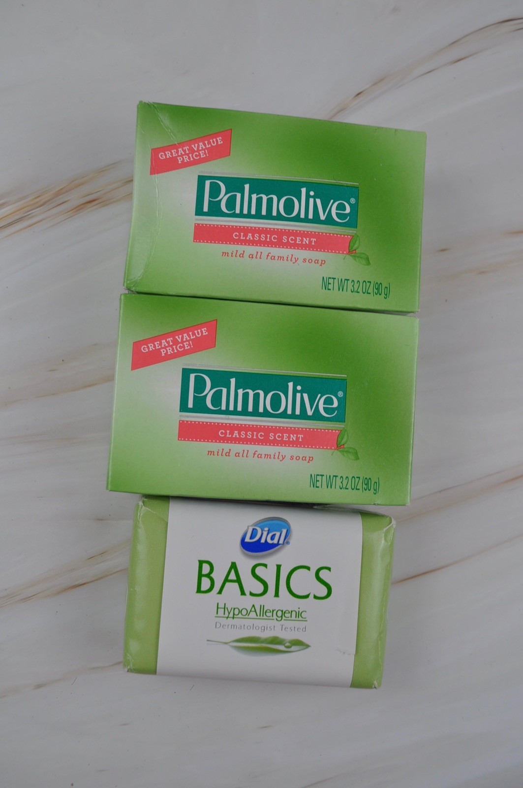 Vintage Palmolive Soap Classic Scent 2 Bars 3.2 Ounce and Dial Basics