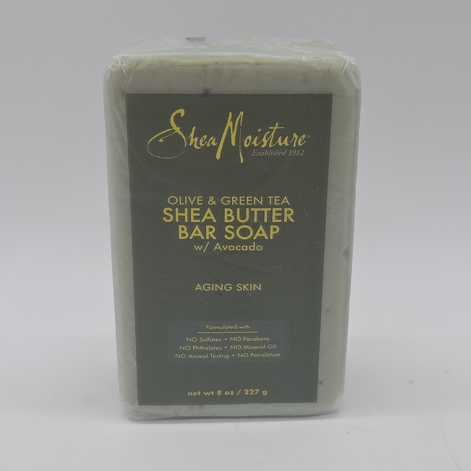 Shea Moisture Olive & Green Tea Shea Butter w Avocado Soap Bar Aging Skin 8oz