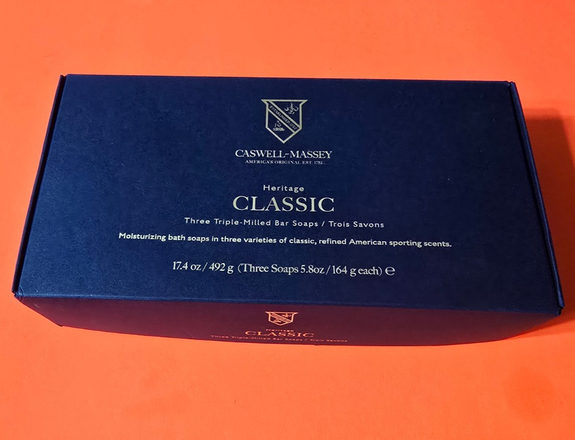 Caswell Massey Heritage Classic Triple-Milled Three Soap Gift Set In Box NEW