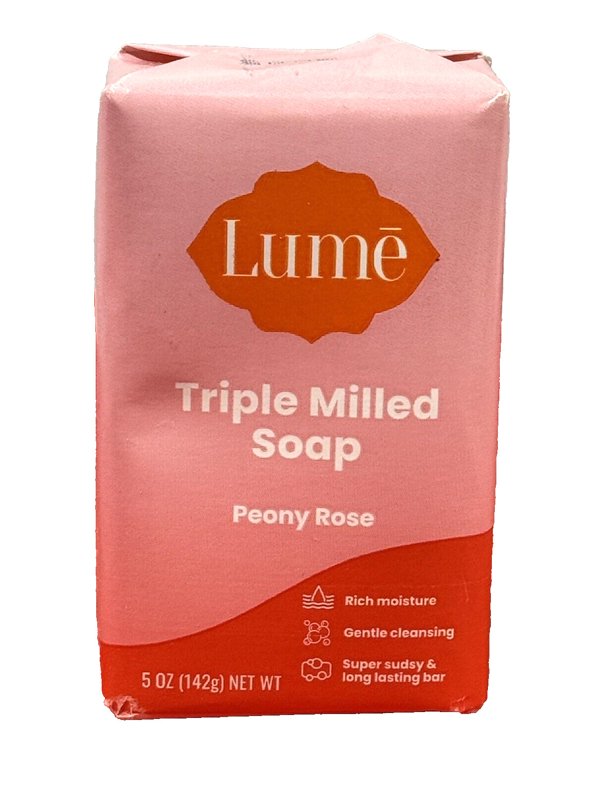 LUME Triple Milled Deodorant Bar Soap Peony Rose 5 oz Full Size – Brand New