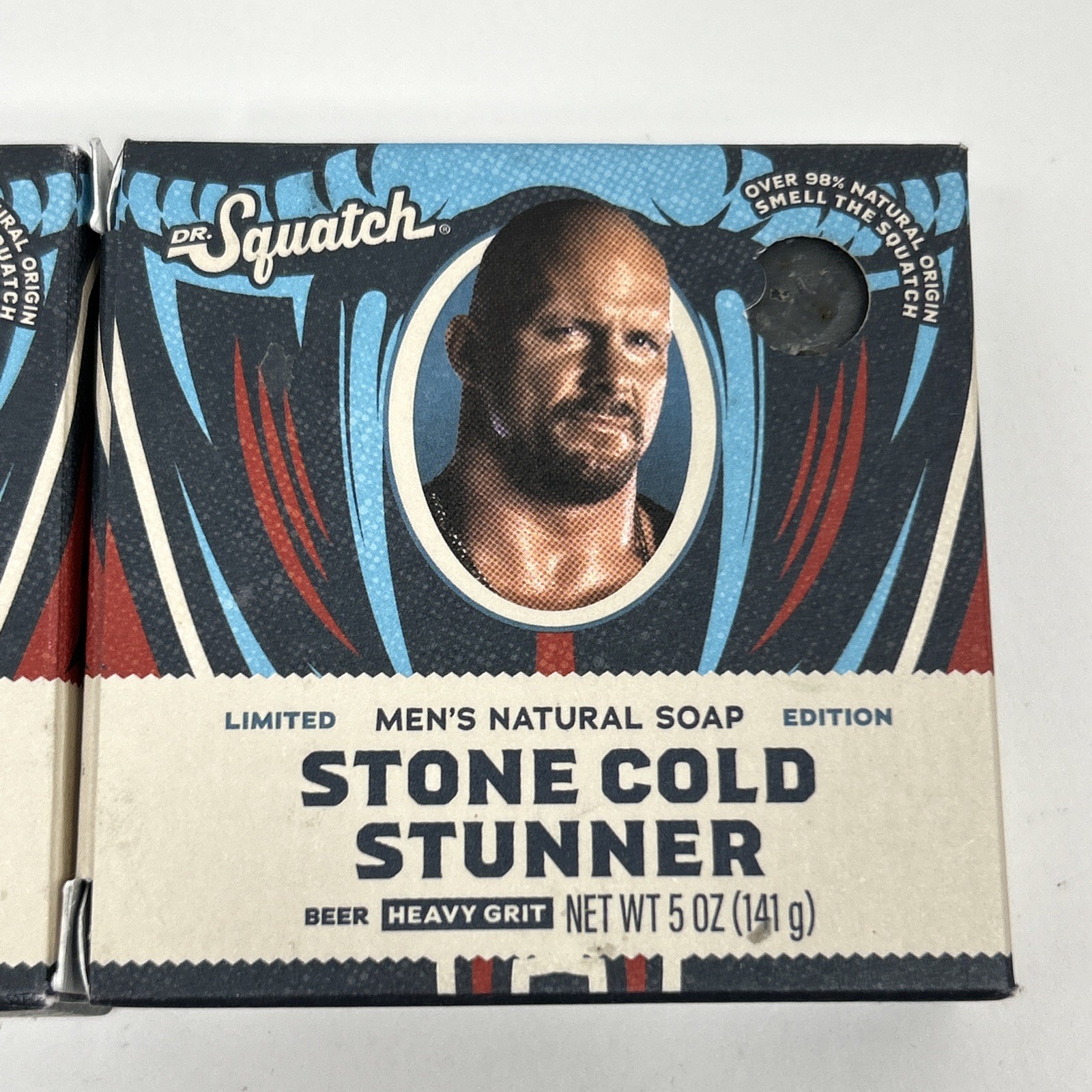 Dr. Squatch Men’s Natural Lot 2 Bar Soap Stone Cold Stunner 5 oz Limited Edition