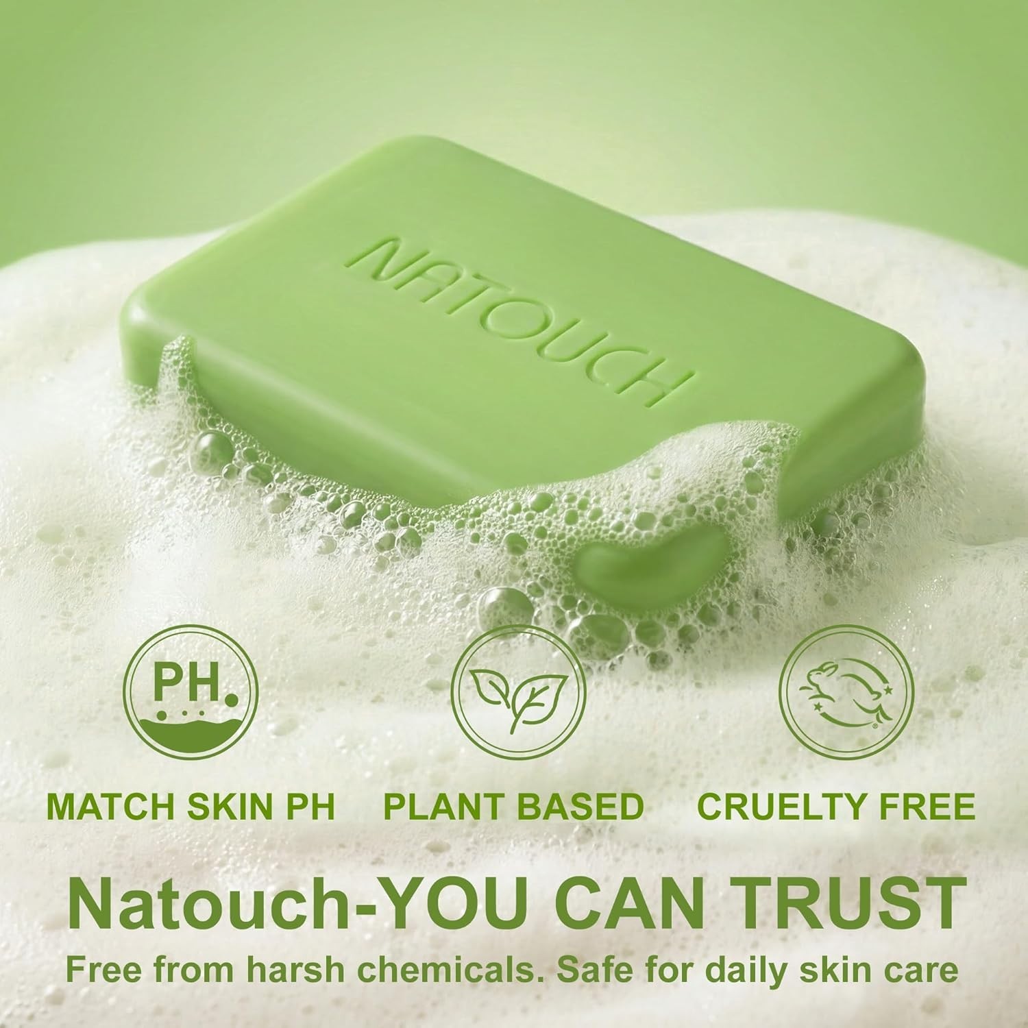 Medicated Soap Bar, Tea Tree Bar Soap for Face & Body Acne, Athlete’s Foot, J…