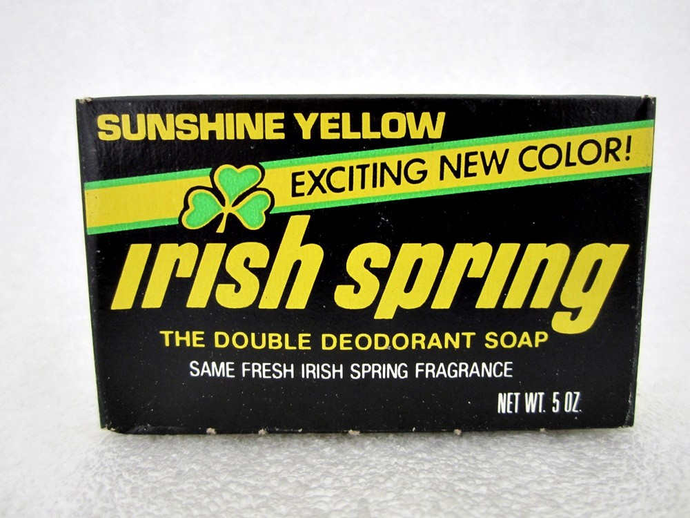 6x Vintage Irish Spring Original Bar Deodorant Soap 5oz Sunshine Yellow USA