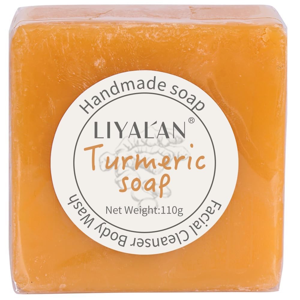 Turmeric Soap Bar for Face and Body – Vegan Deep Cleansing Skin Formula 3.88 oz