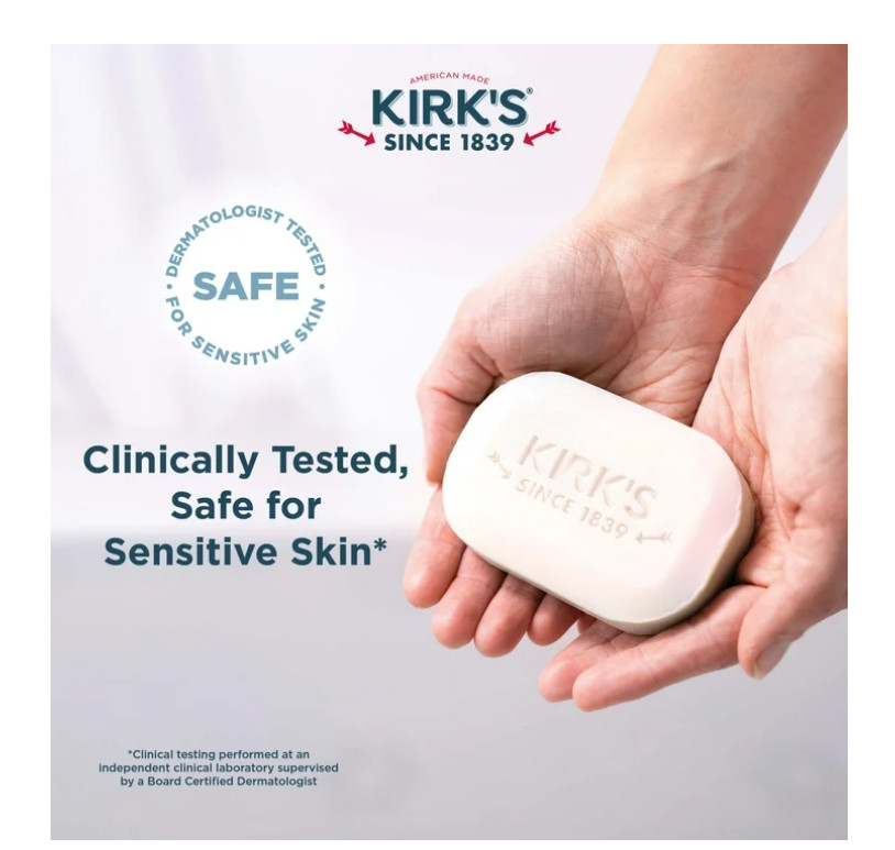 ( 2 PACK ) Kirk’s Original Fresh Scent Gentle Castile Soap – 4 Ct Pack.