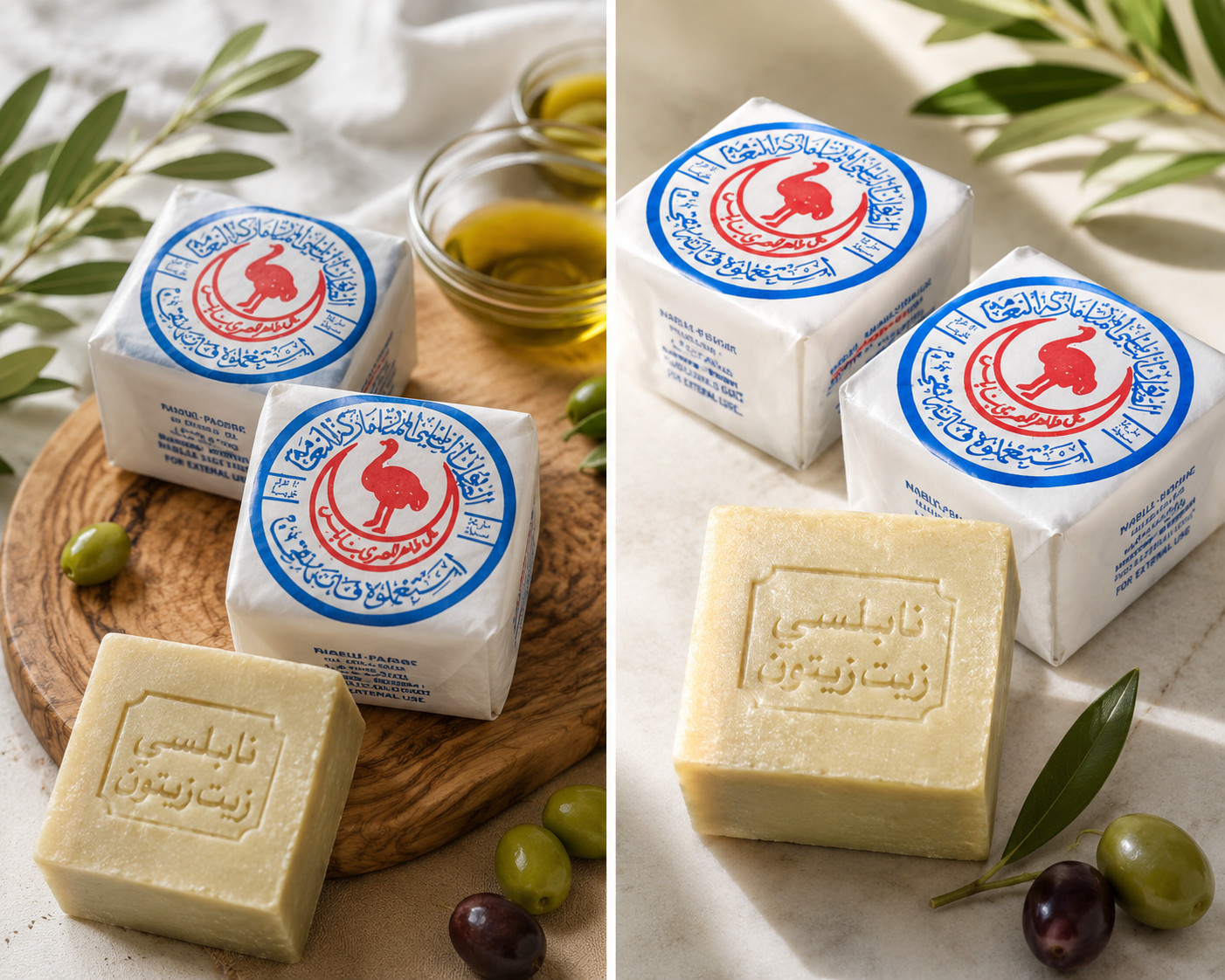 Authentic Nablus Olive Oil Soap Handmade Natural Palestinian Soap Bar Skin Care