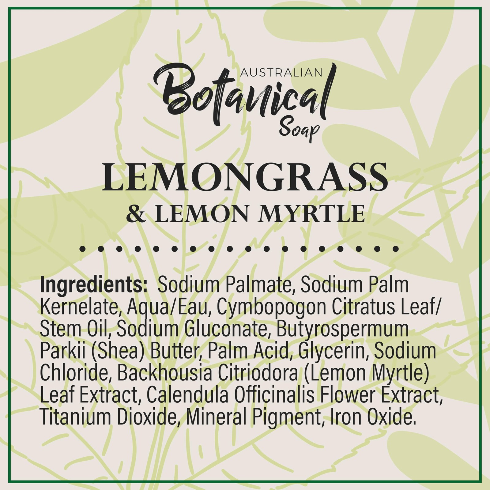 Australian Botanical Soap, 6.6 OZ, Lemongrass and Lemon Ounce (Pack of 8)