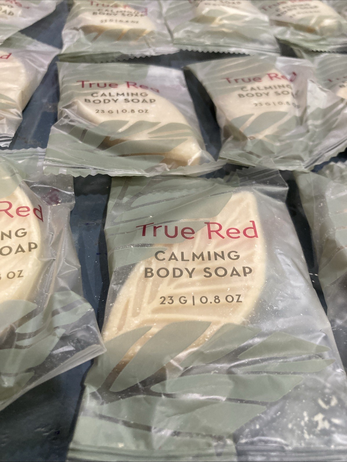 50 Pcs True Red Calming Body Soap In The Shape Of A Leaf 0.8 Oz Each