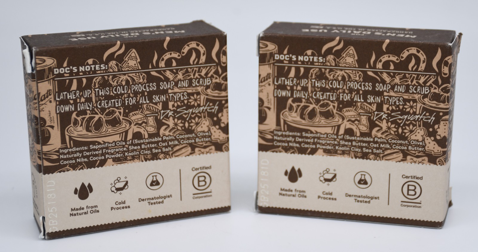 Dr. Squatch Hot Choccy 5 oz Men’s Natural Bar Soap – Limited Edition, Lot of 2