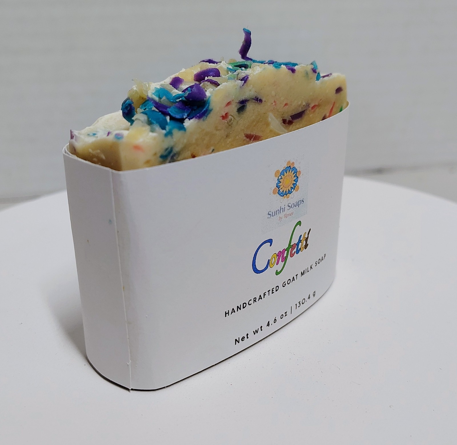 Handmade Goat Milk Soap Bar Sweet Pea Confetti Natural Skin Care Sunhi Soaps New