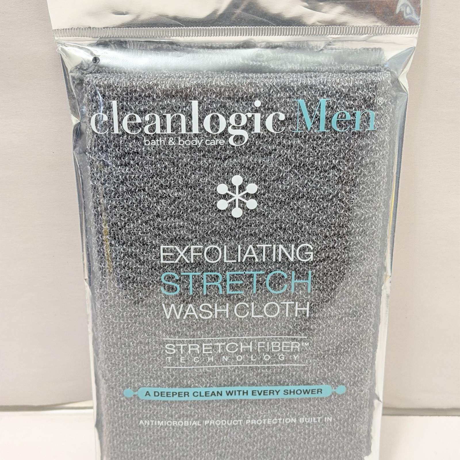 Clean Logic Detox Charcoal Purifying Stretch Wash Cloth Gray 1 Count Spa Shower