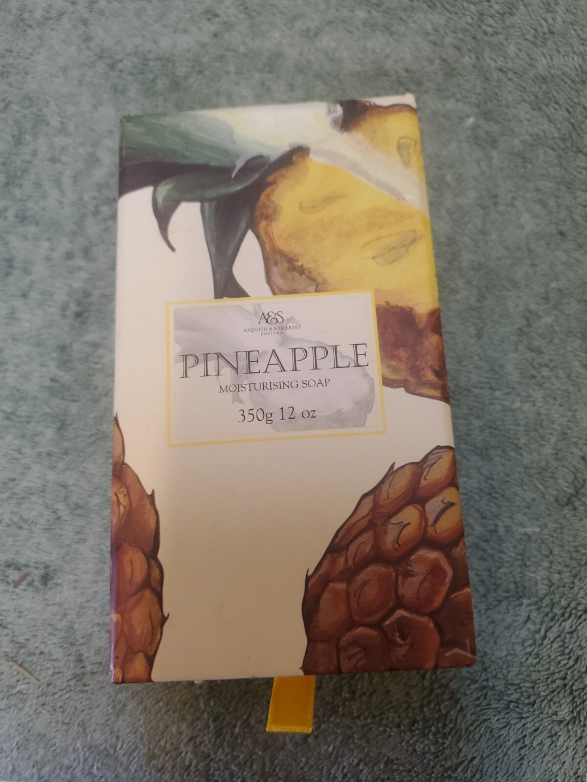 ASQUITH & SOMERSET PINEAPPLE MOISTURISING SOAP 350g Rare discontinued New In Box