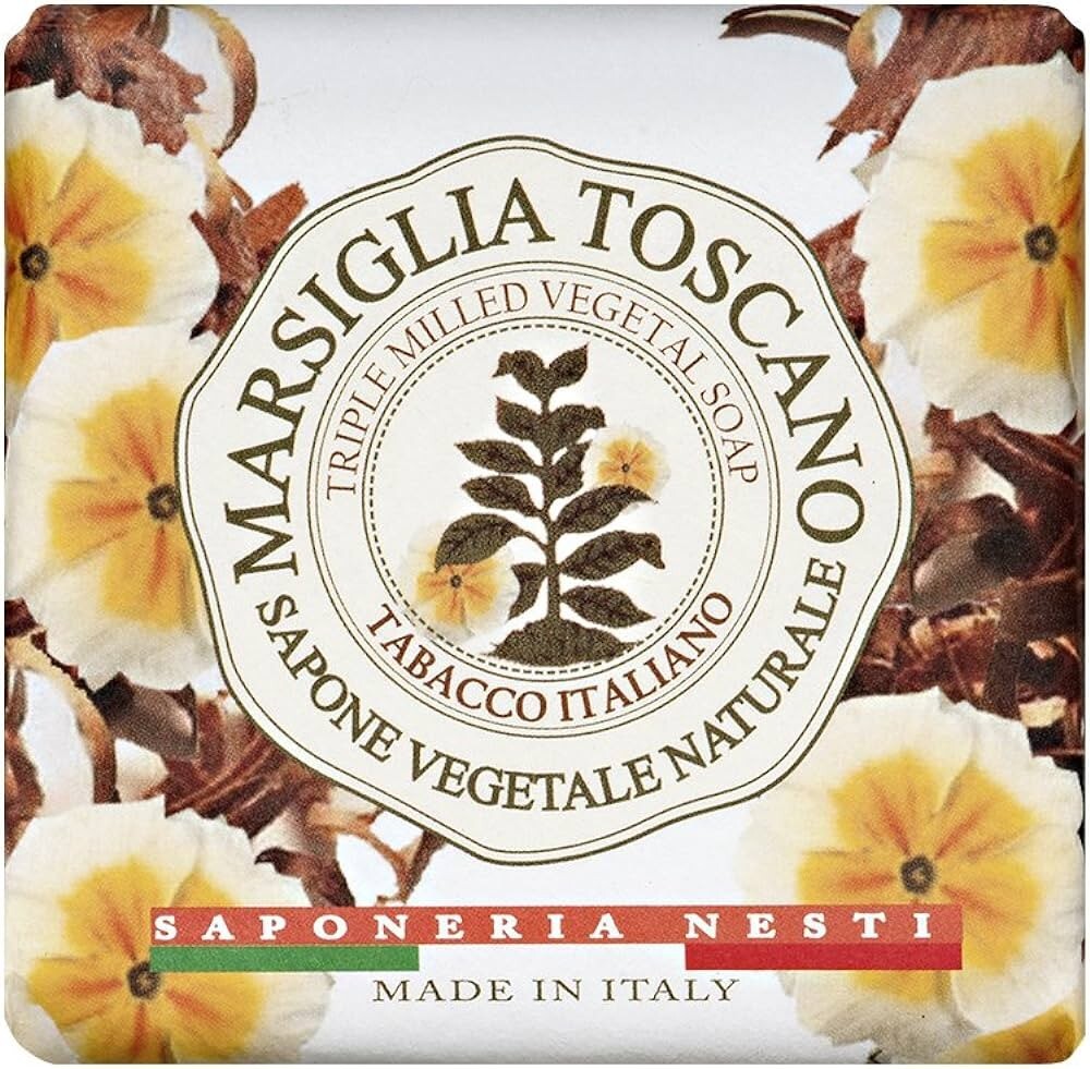 6 PCS MARSEILLE SOAP TUSCAN ITALIAN TOBACCO 200GR MADE IN ITALY