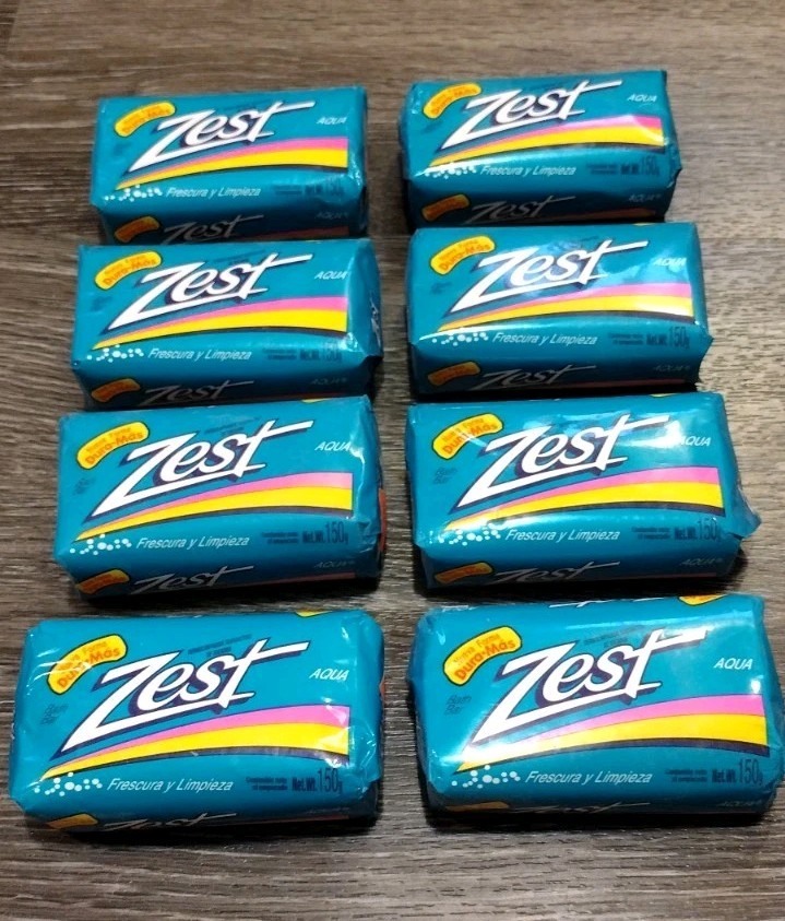Lot of 10 Vintage 80s Aqua Zest Deodorant Beauty Bar Soap Bars New NOS