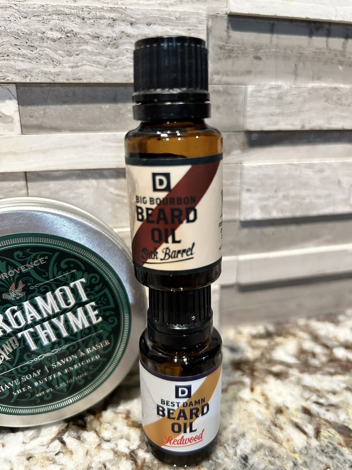 Pre de Provence Bergamot Thyme Men’s Fragrance Soap Duke Beard Oil And Wash Comb