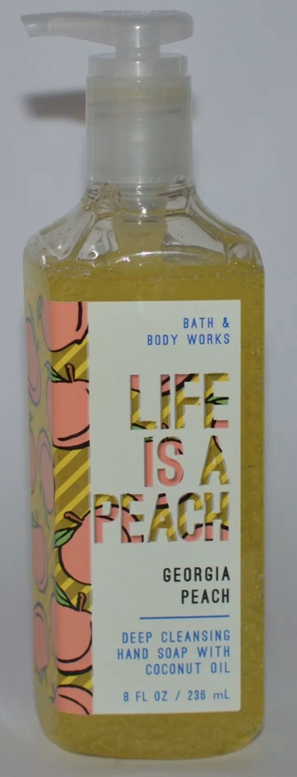 1 BATH & BODY WORKS LIFE IS A PEACH GEORGIA DEEP CLEANSING HAND SOAP WASH 8 OZ