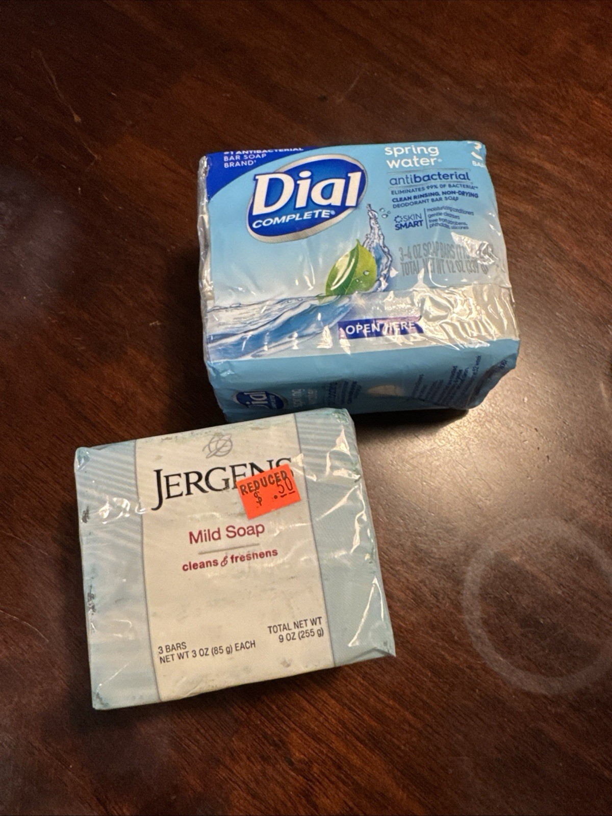 2x Lot Jergens Mild Soap 4.5 Oz Bars 6 Bars Total Dial Complete