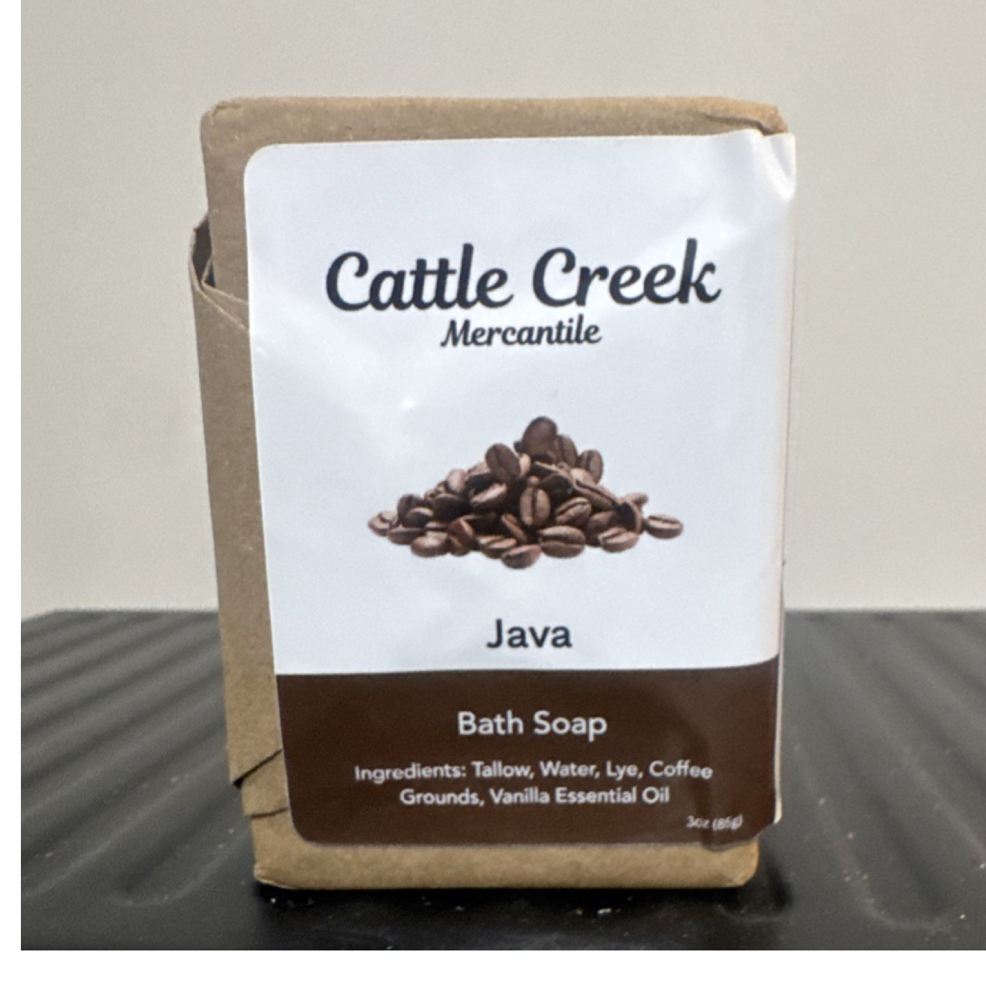 Cattle Creek Mercantile Java Coffee Bath Soap Bar Handcrafted 3oz (85g)