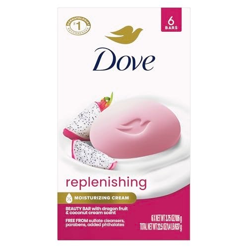 Dragon Fruit Beauty Bar Soap 6 Count 3.75 oz Nourishing Cleanser Coconut Cream
