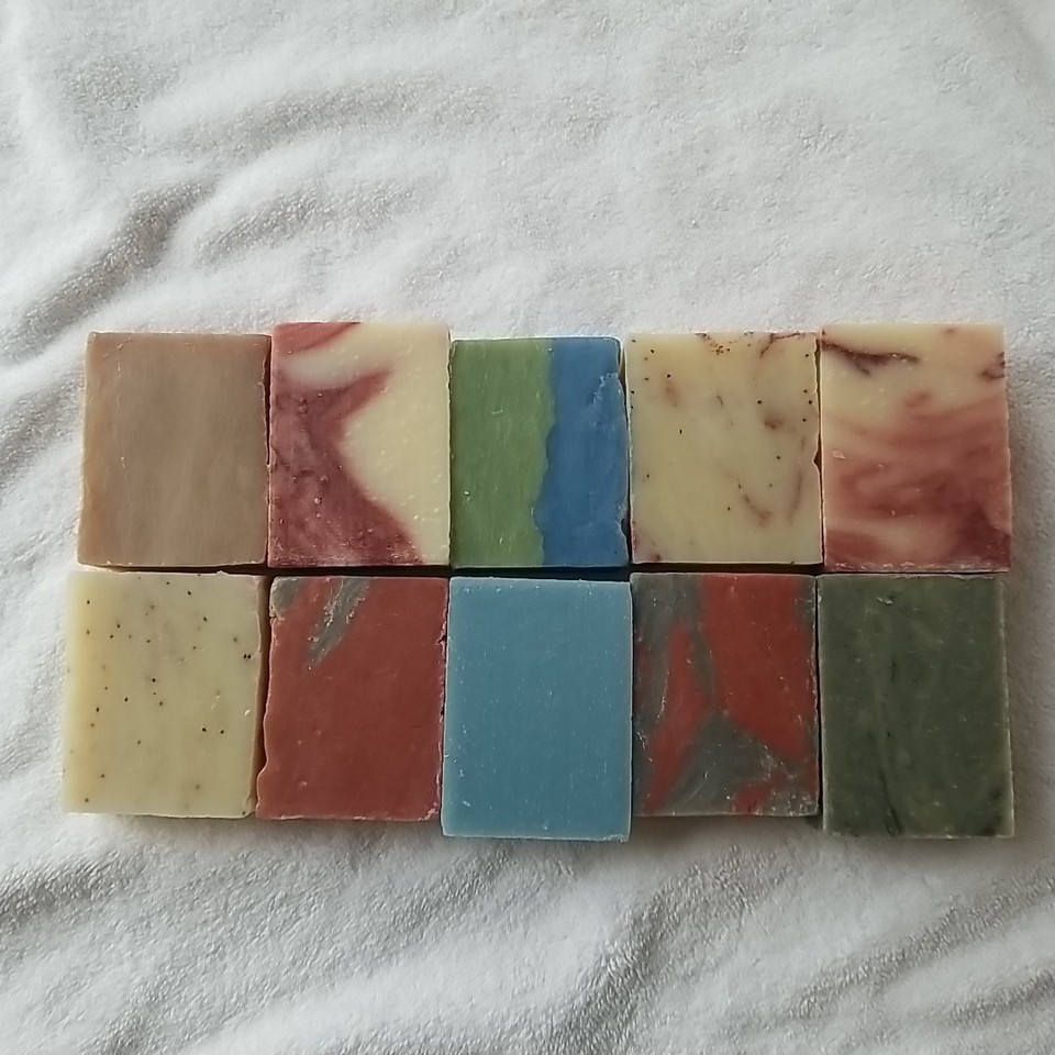 Handmade USA Natural Castile Lye Soap Bars Numerous Varieties Select
