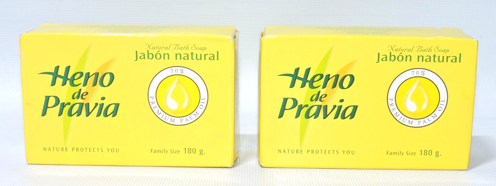 LOT OF 2 Heno de Pravia JOBAN NATURAL Bath Bar Soap 6.35 oz ea Family Size, NEW