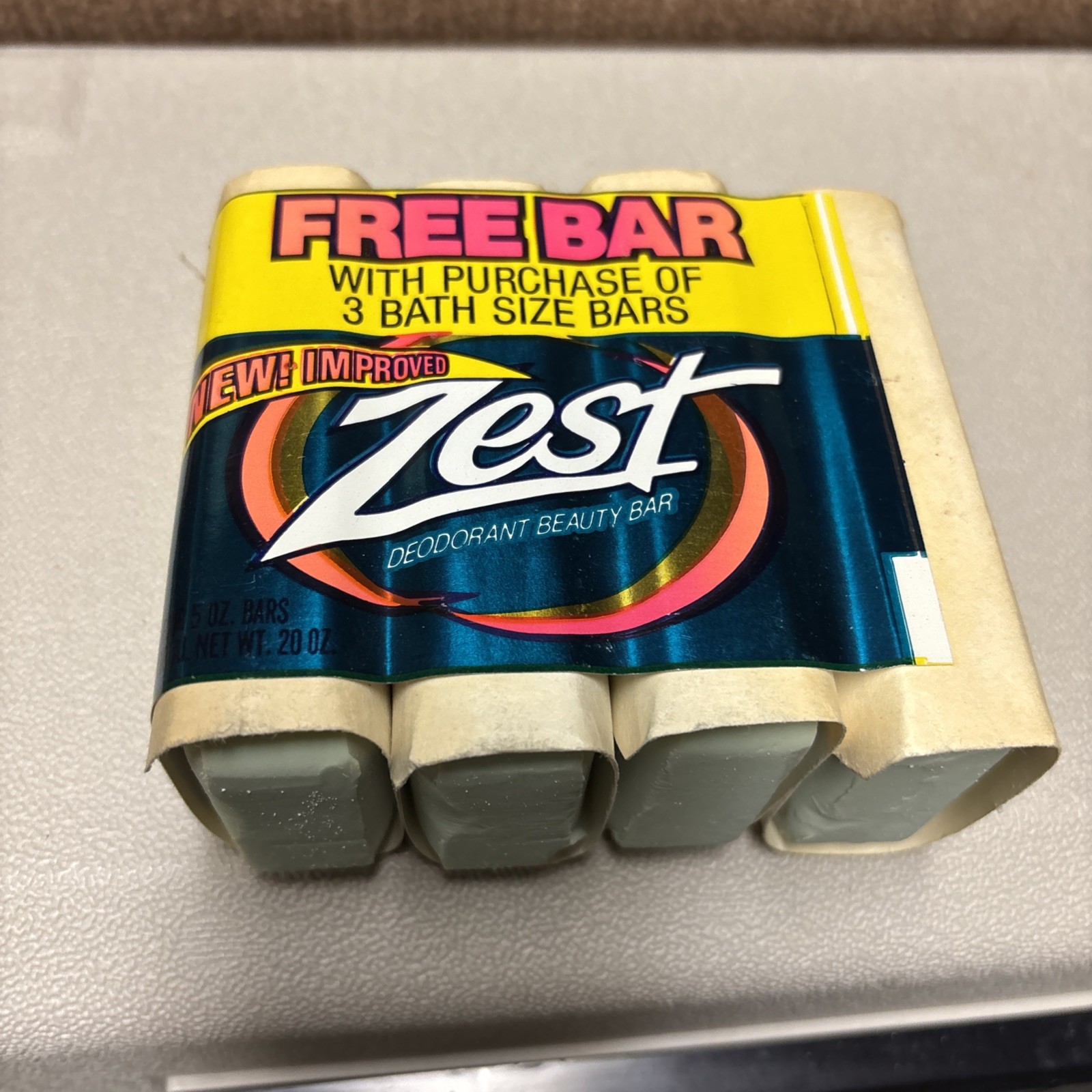 Vintage Zest Deodorant Bar Soap 5 oz 1988 4 pack Sealed HTF 80’s