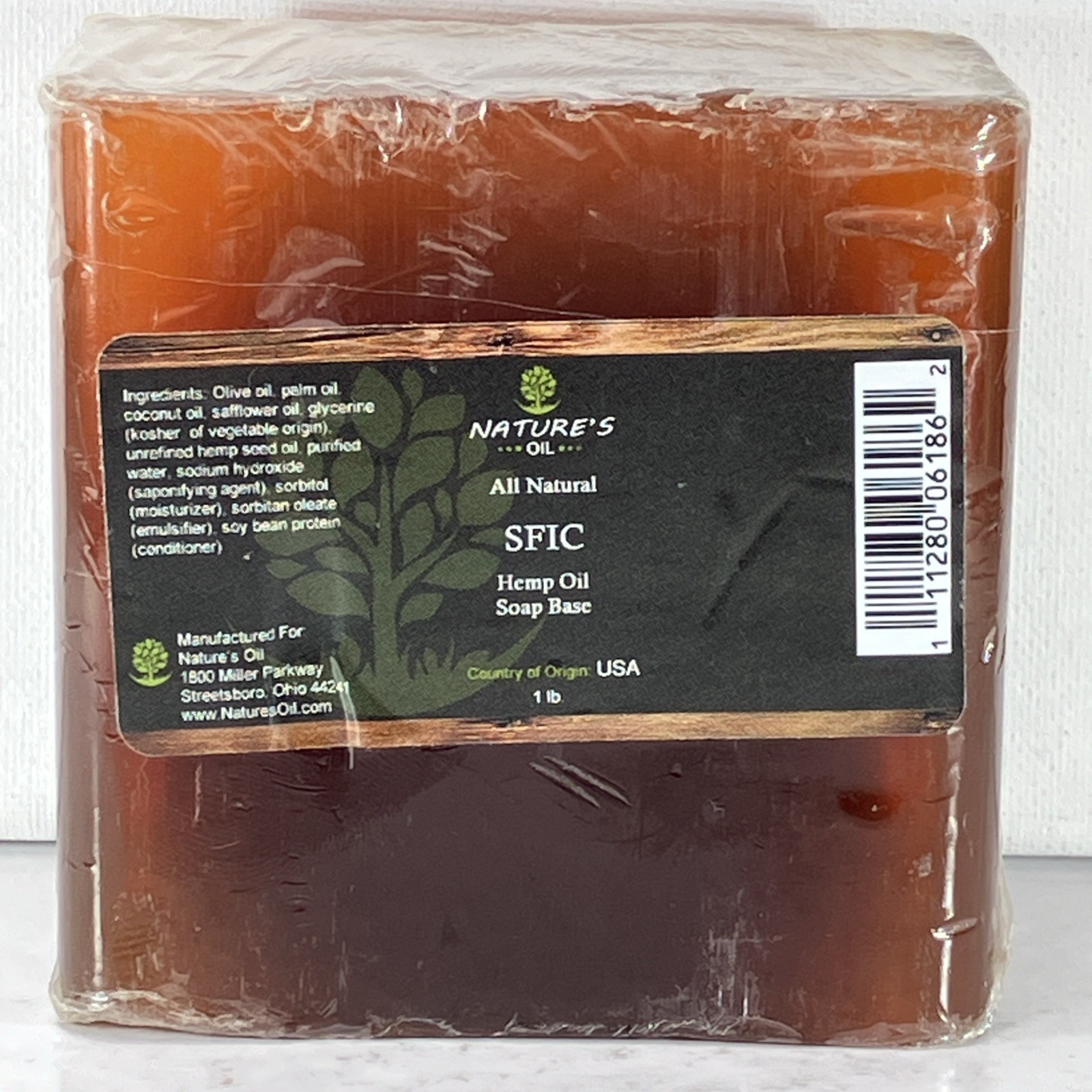 Nature’s Oil Hemp Oil Soap Base 1 Pound Brand New And Factory Sealed