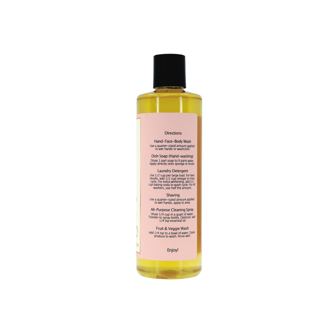 Liquid Castile Soap (Disc Cap) – Organic Ingredients, Gentle For Sensitive Skin