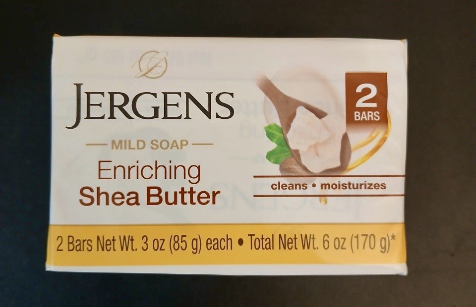 Lot of 5 (2) Packs of Jergens Mild Soap, Enriching SHEA BUTTER, Total 10 Bars