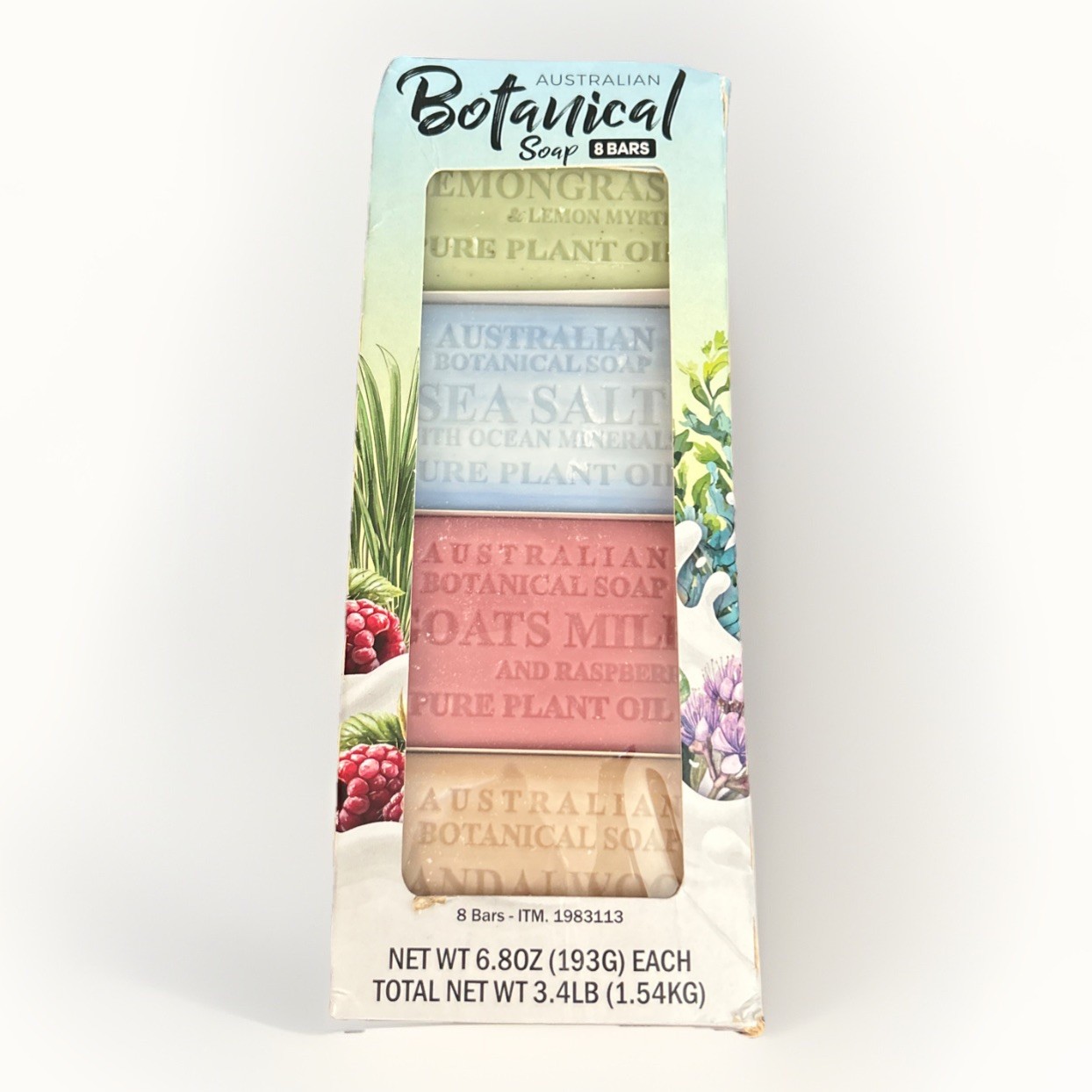 Australian Botanical Goat Milk Bar Soap, 6.8 oz, 4 Scents – 8 pack