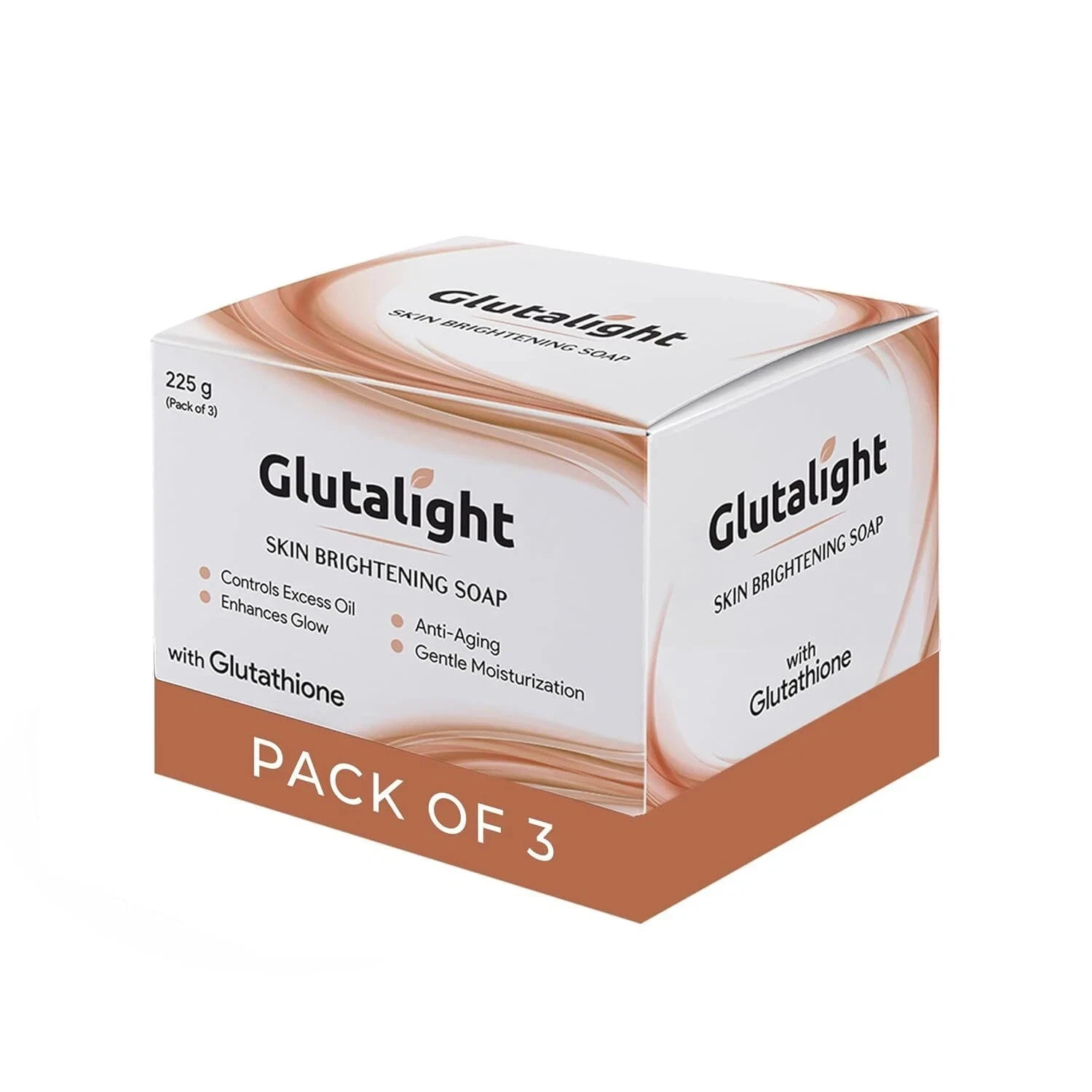 Glutalight Skin Lightening Soap with 1% Glutathione , 75GM (Pack of 3)