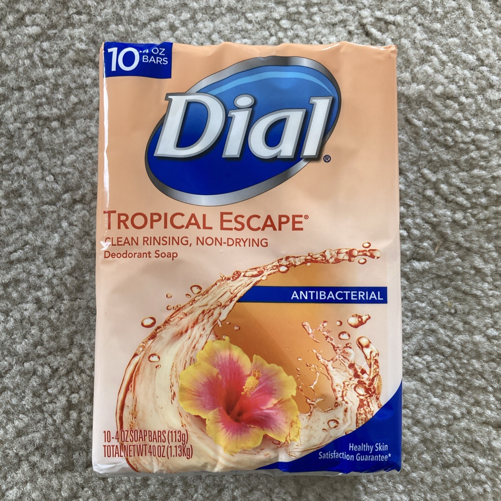 Dial Tropical Escape Bar Soap – 4oz (10 Count) – SEALED NOS Discontinued
