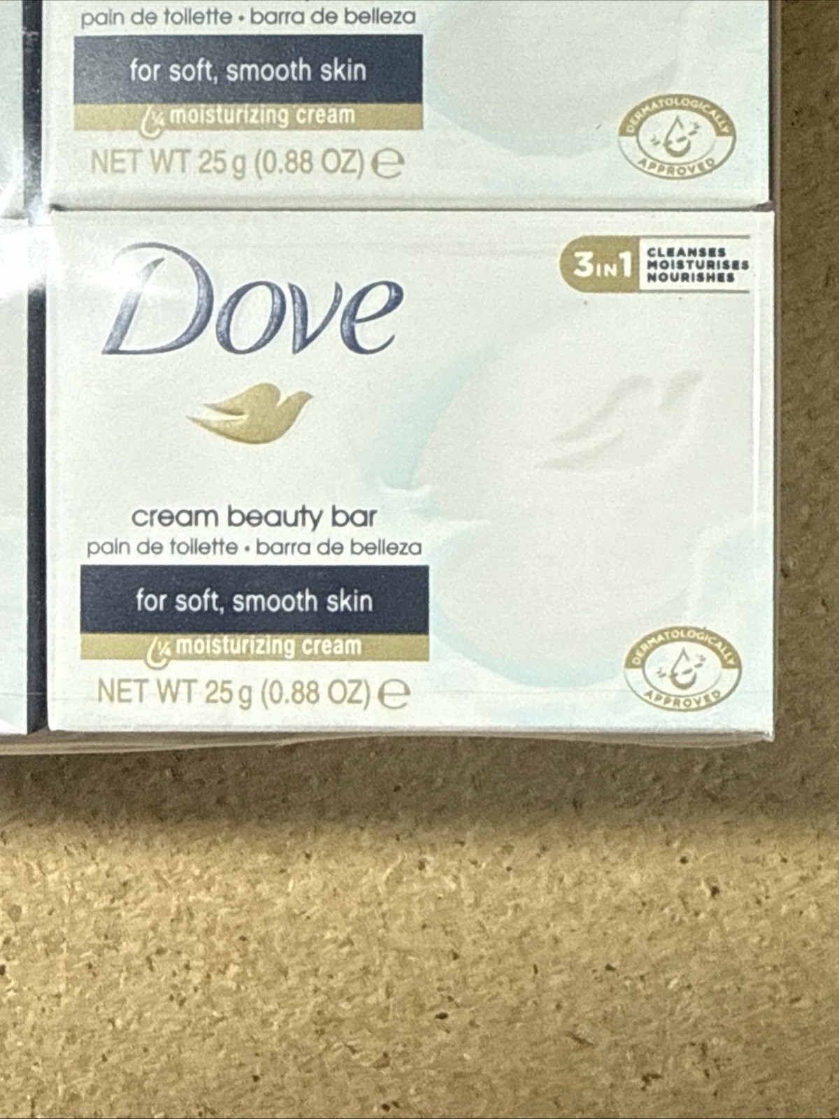 (48) Dove Cream Beauty Bar Travel Size 0.88 oz each, 25g Travel, Hotel