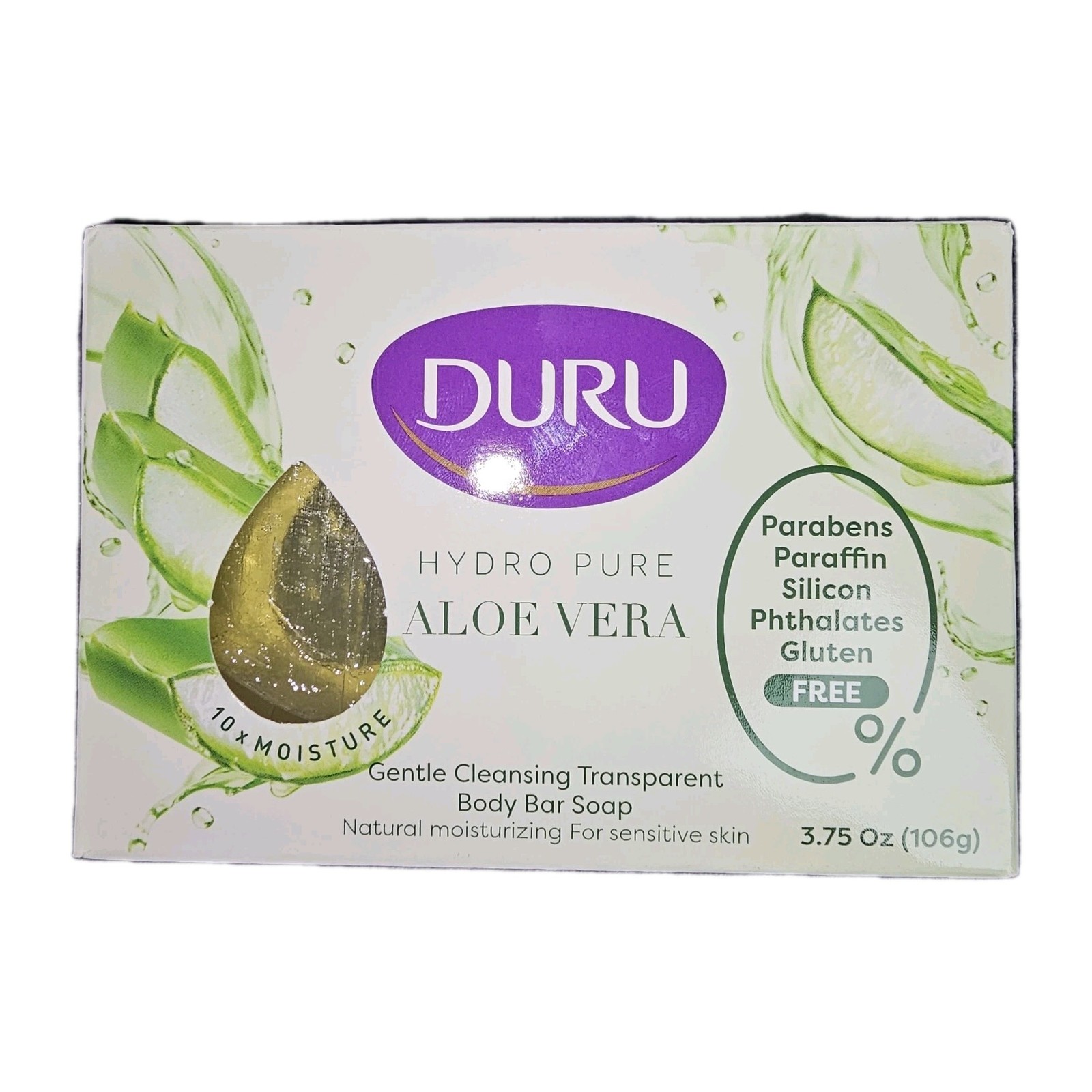 Duru Hydro Pure Aloe Vera Soap 3 Pack Gentle Transparent Bar Sensitive Skin