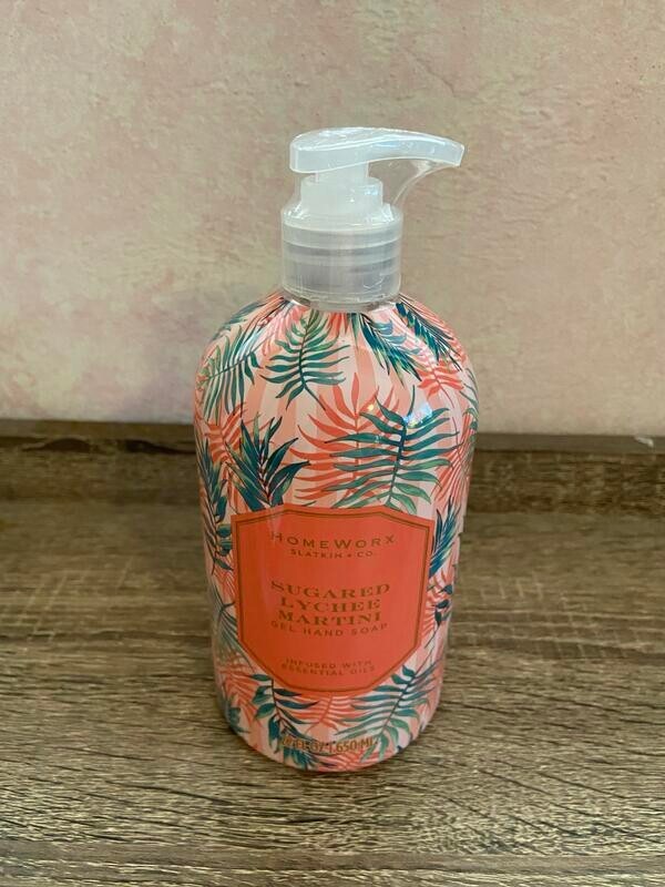 Homeworx Slatin & Co Sugared Lychee Martini Gel Hand Soap 22 fl oz NEW/SEALED