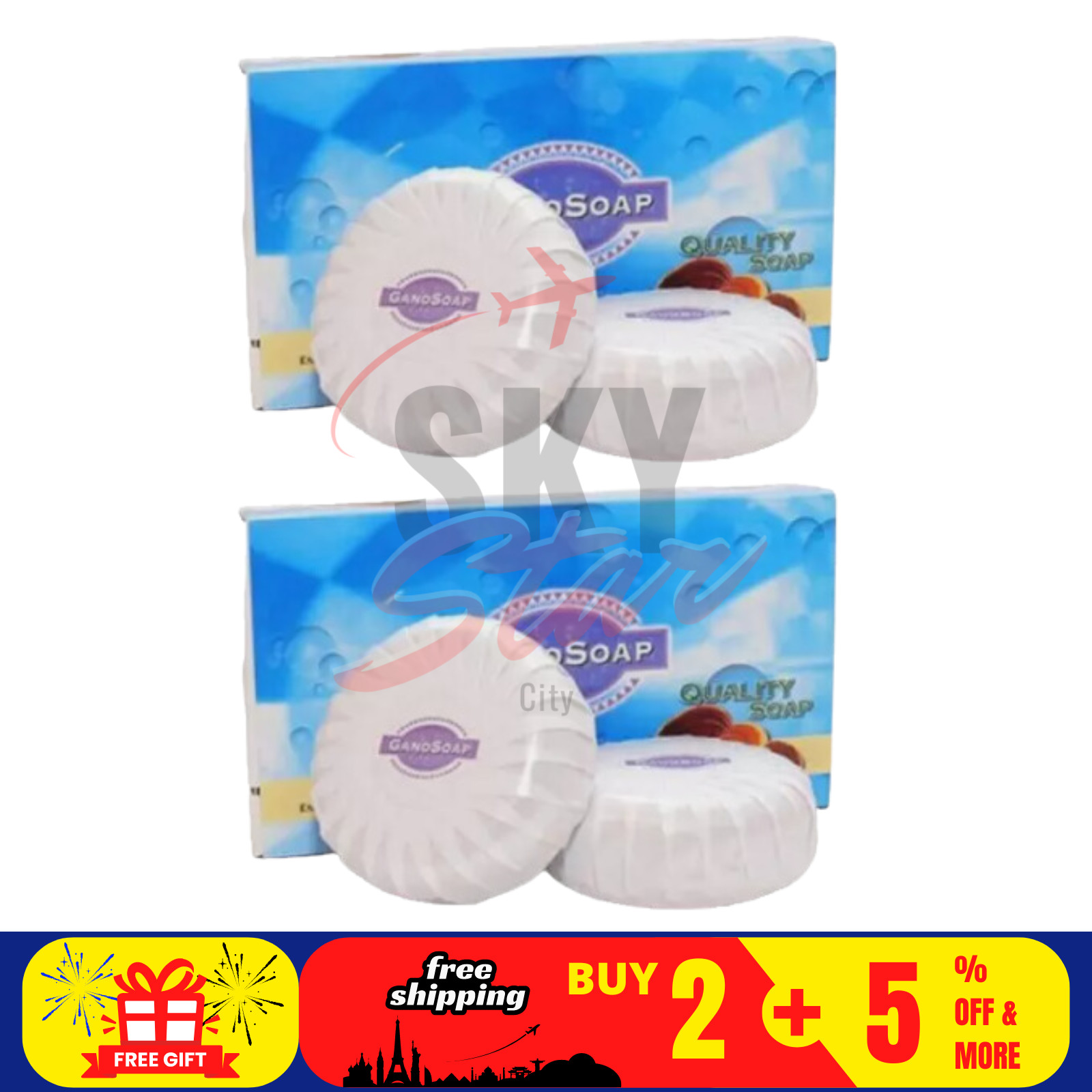 2 X GANO EXCEL SOAP ORIGINAL ENRICH GANODERMA & GOAT MILK (2 BAR PER BOX)